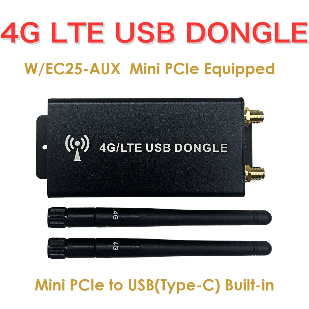 

4G LTE Dongle W/SIM Card Slot LTE FDD EC25-AUX Version Industrial Mini PCIe to USB(Type-C) Adapter