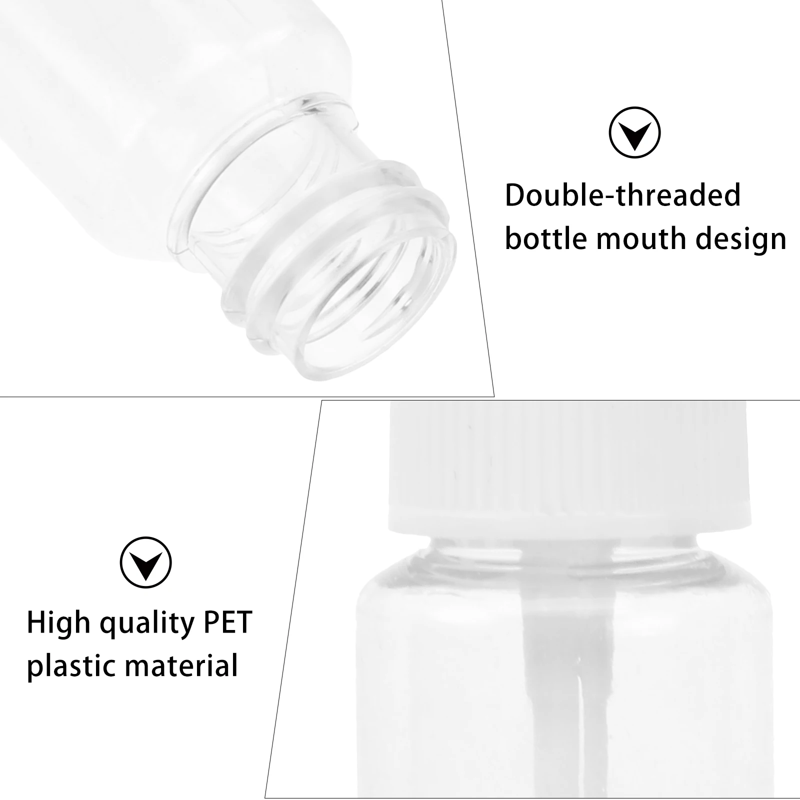 5 قطع من الزجاجات الفارغة للسفر للحيوانات الأليفة، حاويات فرعية محمولة قابلة للغسل وقابلة لإعادة الاستخدام لتخزين السوائل