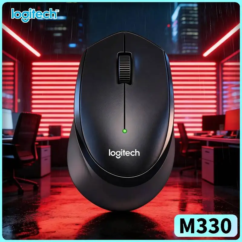 Logitech M330 Silent Wireless Mouse Fast Wake Up Durable Buttons For Document Spreadsheet Daily Desktop Office Work