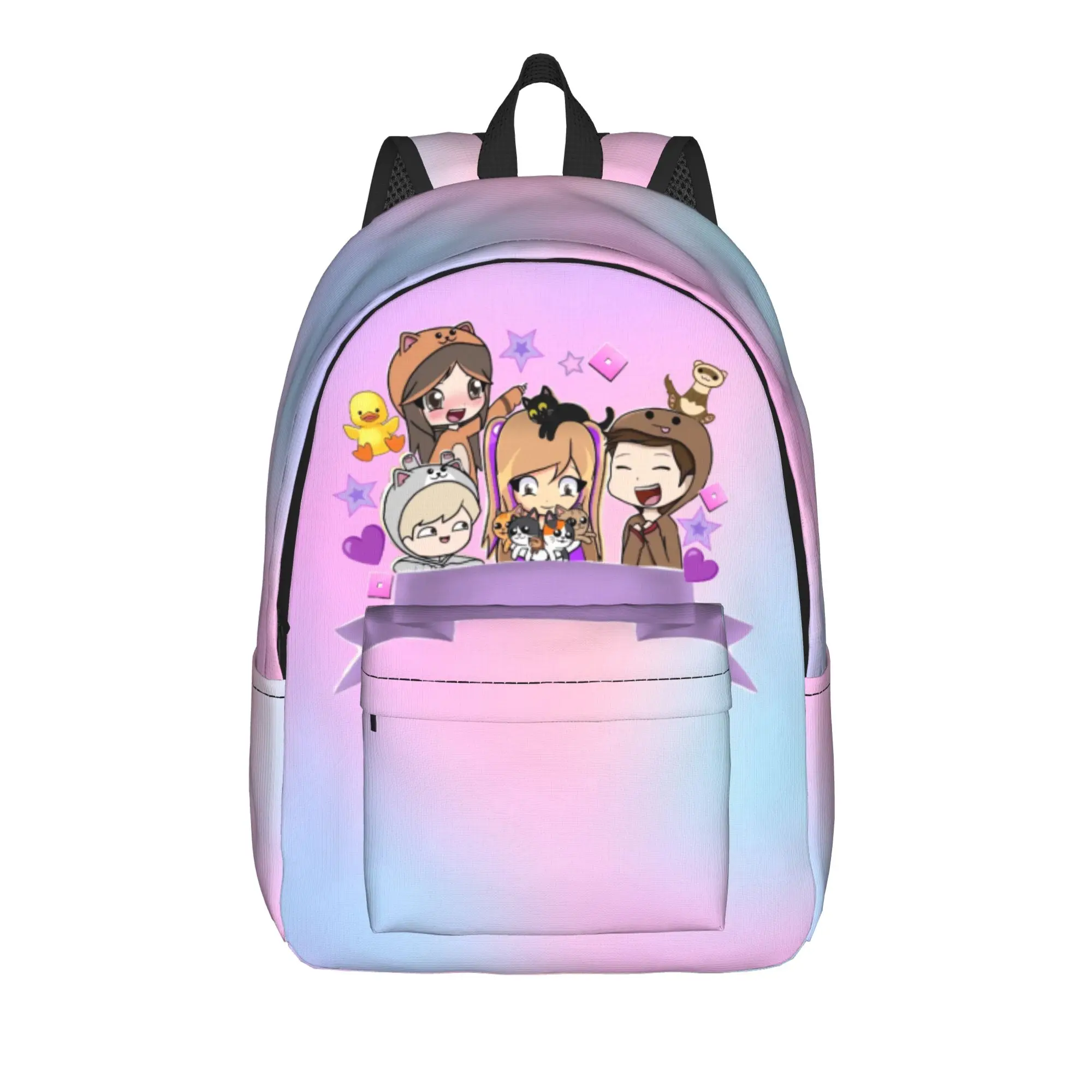 Pastel Banner Group Lyna Vallejos Backpack  Fun Backpacks Male Travel Durable High School Bags Colorful Rucksack