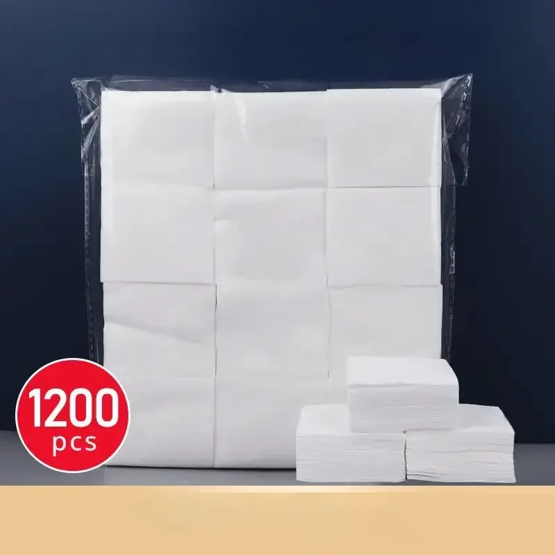 1200PCS Thin/Pearl Disposable Tattoo Clean Cotton Pads Microblading Supplies Soft Facial Makeup Remover Cleansing Cottons
