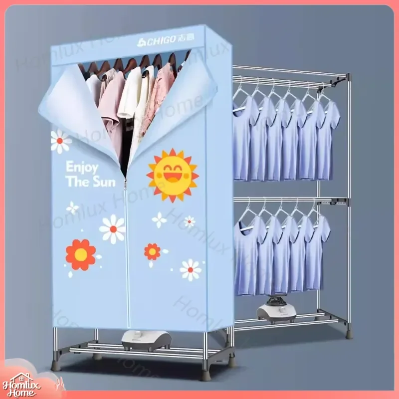 Portable Clothes Dryer Double Layer Fast Drying 20KG Capacity Quiet Operation 180 Min Timer Energy Efficient Home