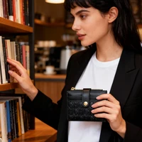 CH Cartera para mujer Premium Sense, tarjetero a la moda para mujer, temperamento, práctico bolso pequeño para mujer, elegante, de alta calidad