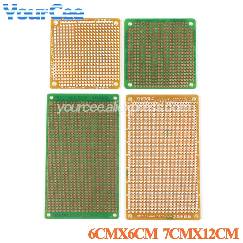 5pcs/1pc Single Side Prototype Universal PCB 6x6CM 7X12CM 6*6cm 7*12cm Experimental Bakelite Copper Plate Circuirt Board 60x60mm