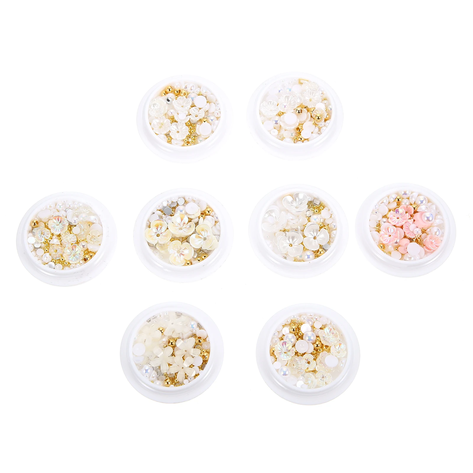 

8pcs Resin Art Diy Accessories Tools Nail Patches Manicure Supplies Shiny Durable Nail Decorations For Exquisite Manicure