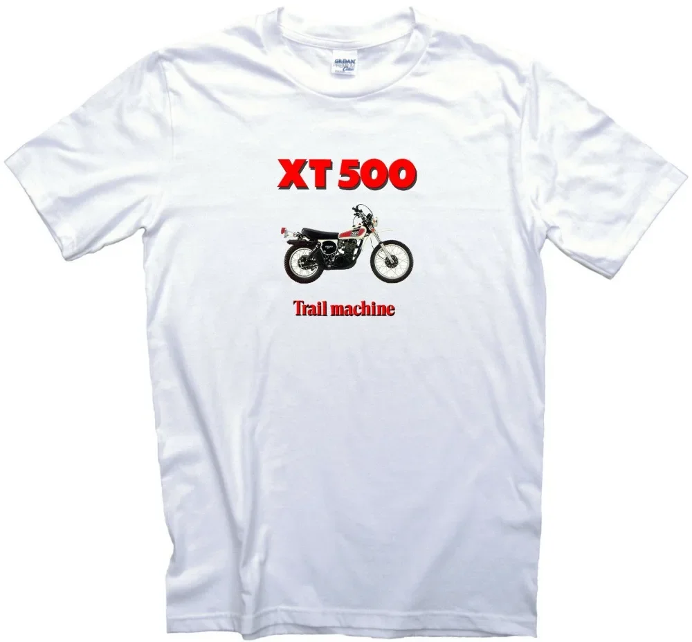 Vintage Xt500 Motorcycle Biker T-Shirt Classic Trail Bike Gift New Round Neck Summer Cotton Fitness Clothing Movie Shirt