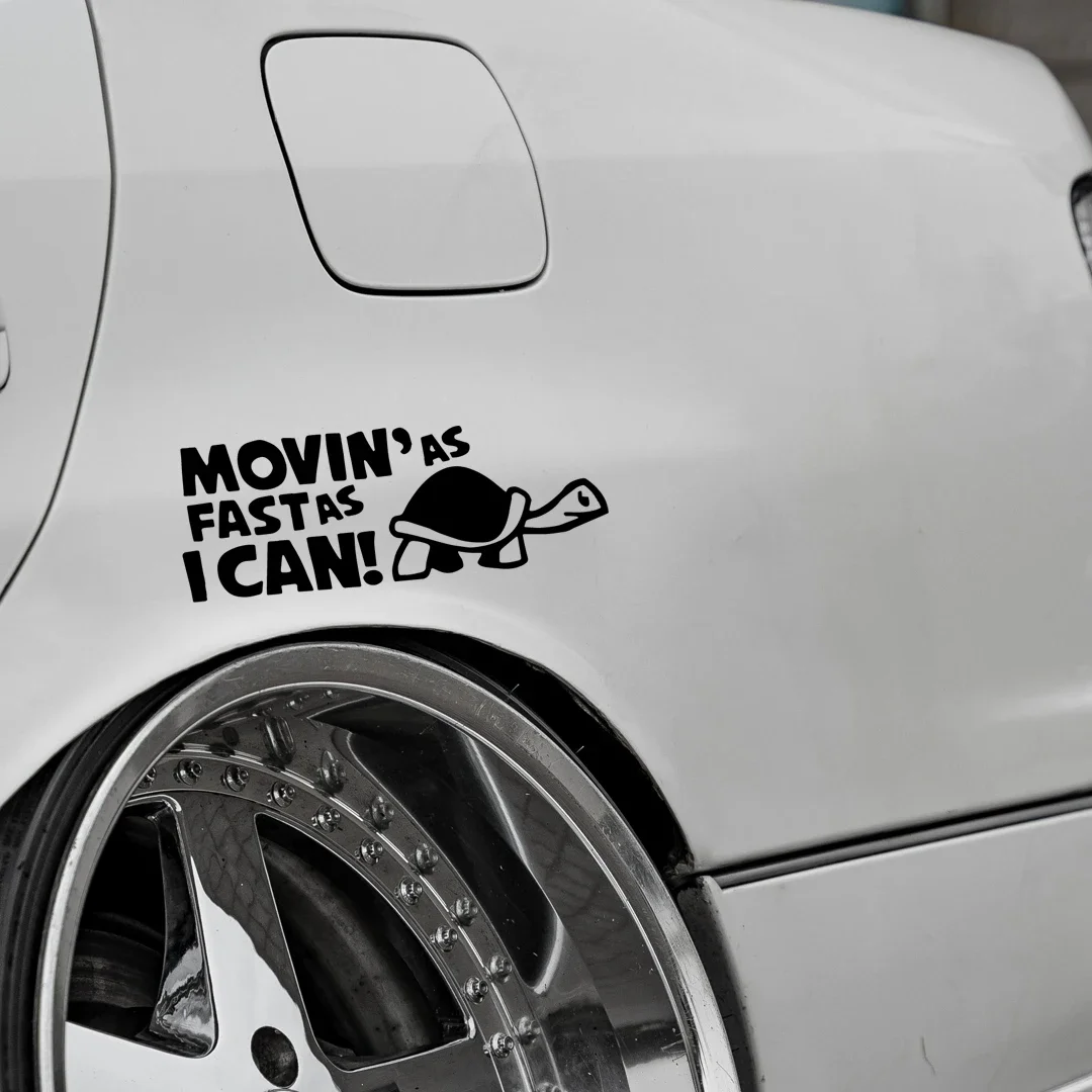 Reflective Move As Fast As Possible Animal Car Stickers Creative Scratch Cover Warning Decals Auto Exterior Accessories For Car