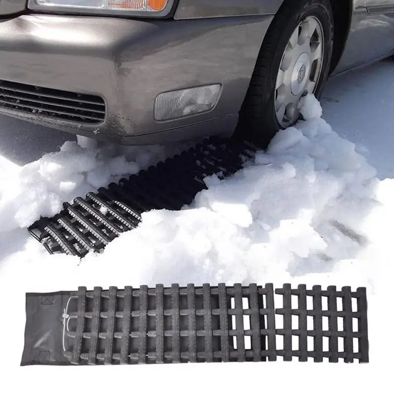 Portable Universal Non-Slip & Sturdy Car Wheel Anti-Skid Pad Non-Slip Emergency Tire Traction Mat Plate For Snow Mud Ice Sand