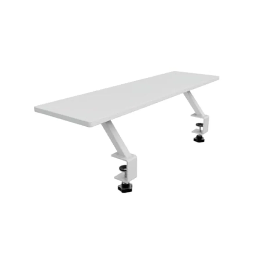 Arena Desk Riser Small White Stand for Small Space Workstation with Durable Material and Sleek Design