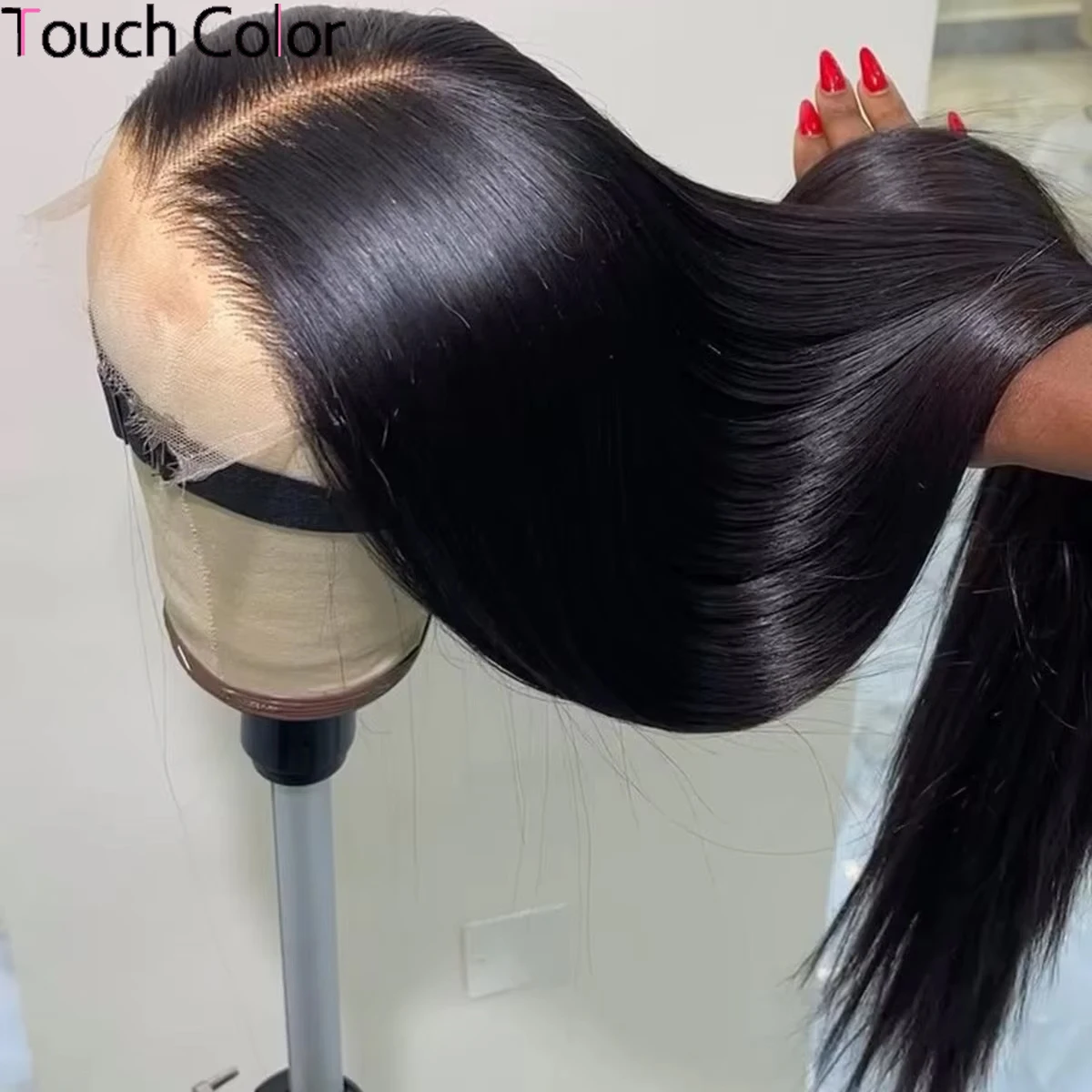 Pelucas sin pegamento de cabello humano con frente de encaje HD liso de hueso súper doble dibujado 13x6 5x7 listo para usar cabello virgen vietnamita para mujeres