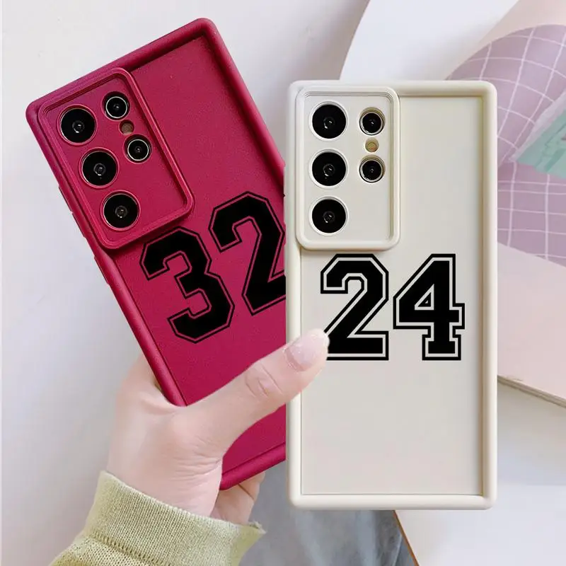 Basketball Celebrity Numbers Phone Case for Samsung Galaxy Note 20 Ultra S20 FE S23 FE S22 Plus S24 Ultra S21 S23 Ultra Cover