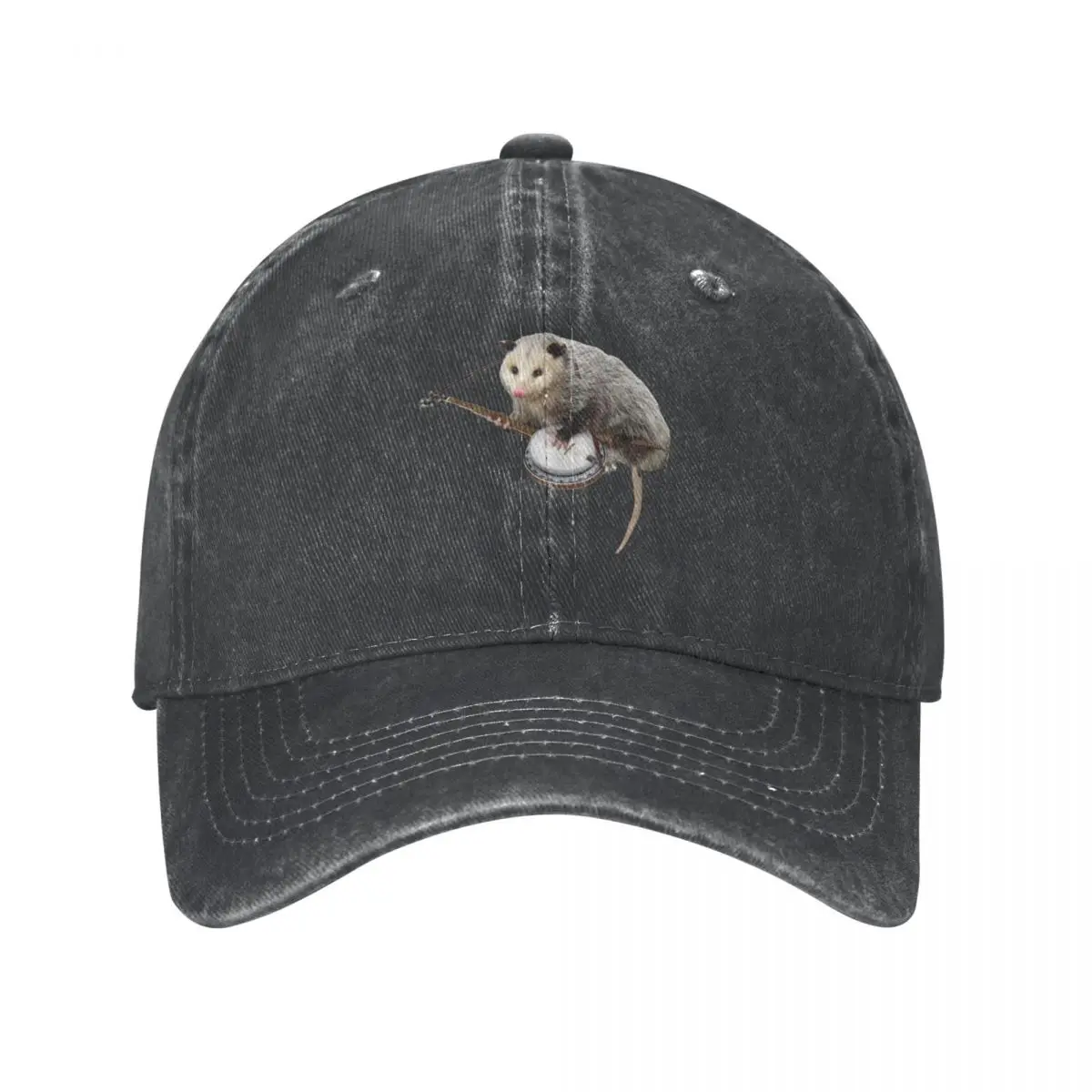 Opossum Playing Banjo Cowboy Hat Wild Ball Hat beach hat Snap Back Dropshipping Women's Beach Men's