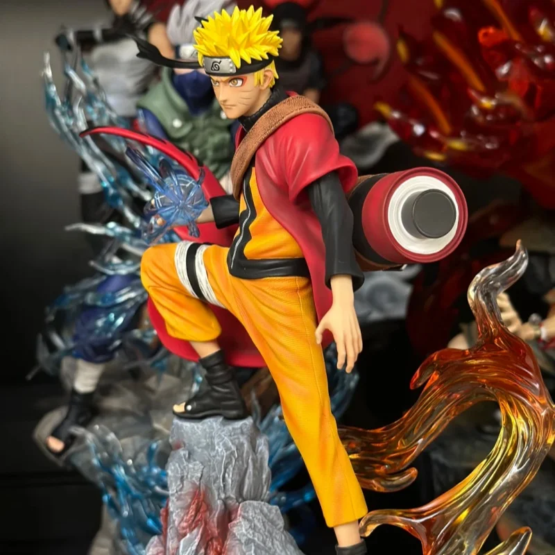 In Voorraad Naruto Anime Figuur Uzumaki Naruto Uchiha Sasuke Action Model Pvc Standbeeld Desktop Ornament Collectible Toy Festival Gift