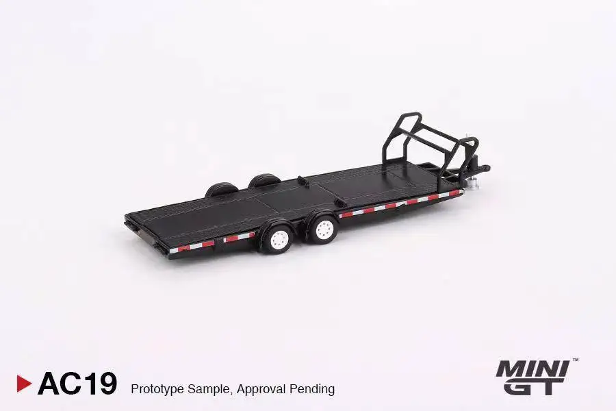 MINIGT Diecast Alloy 1:64 AC19Gulf Oil Silver Trailer Car Model Adult Classic Collection Static Display Boy Toys