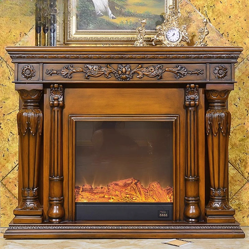 

Dixuan знаменитый римский камин с колонной, европейско-американский камин из цельного дерева, пламя, декоративный шкаф 1,3/1 метр