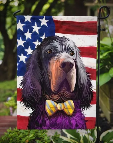 Happy 4th July  Gordon Setter Dog Double-sided Flag Independence Day Flag UUI GGX