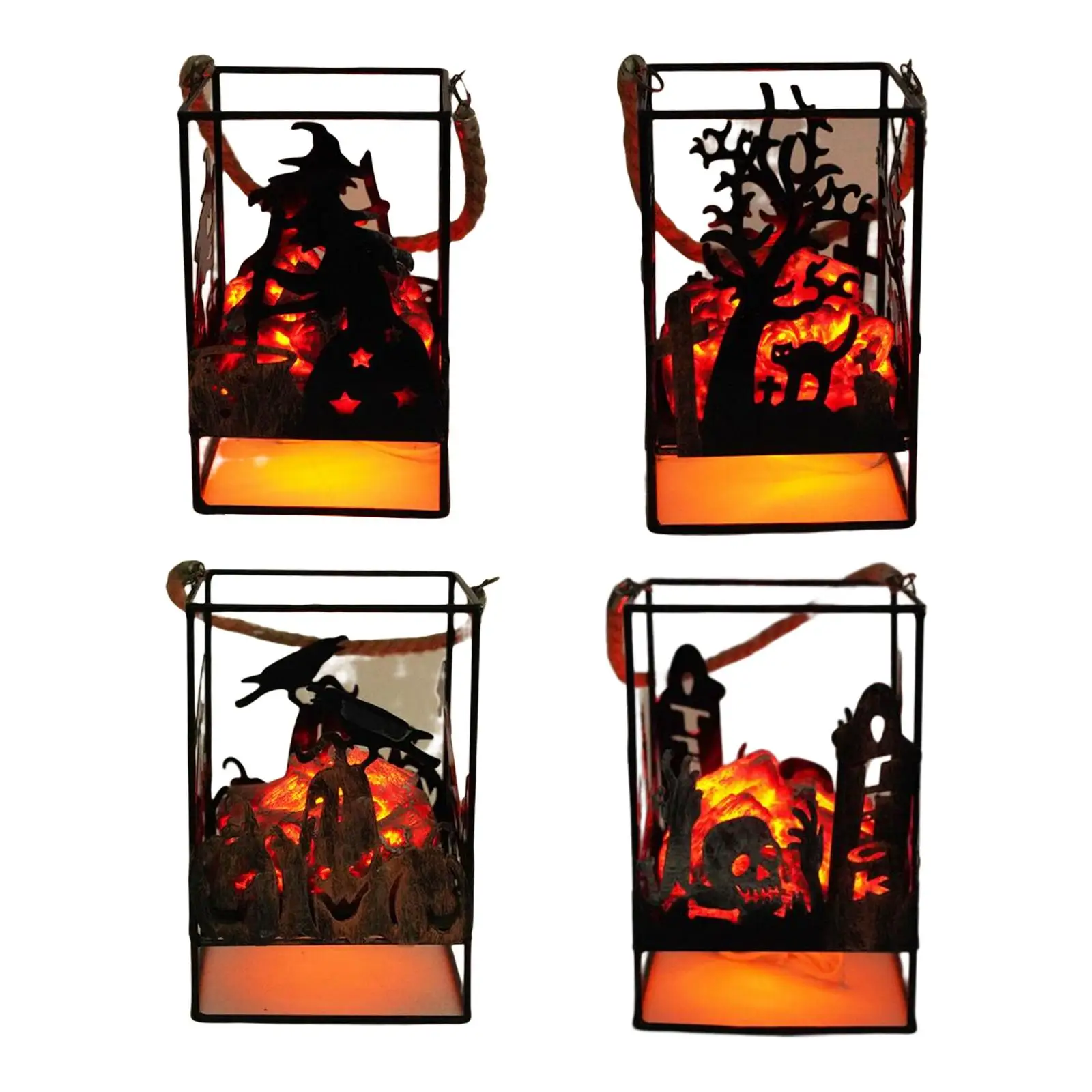 Charcoal Lamp Decor Battery Operated for Halloween Bedroom Garden Yard