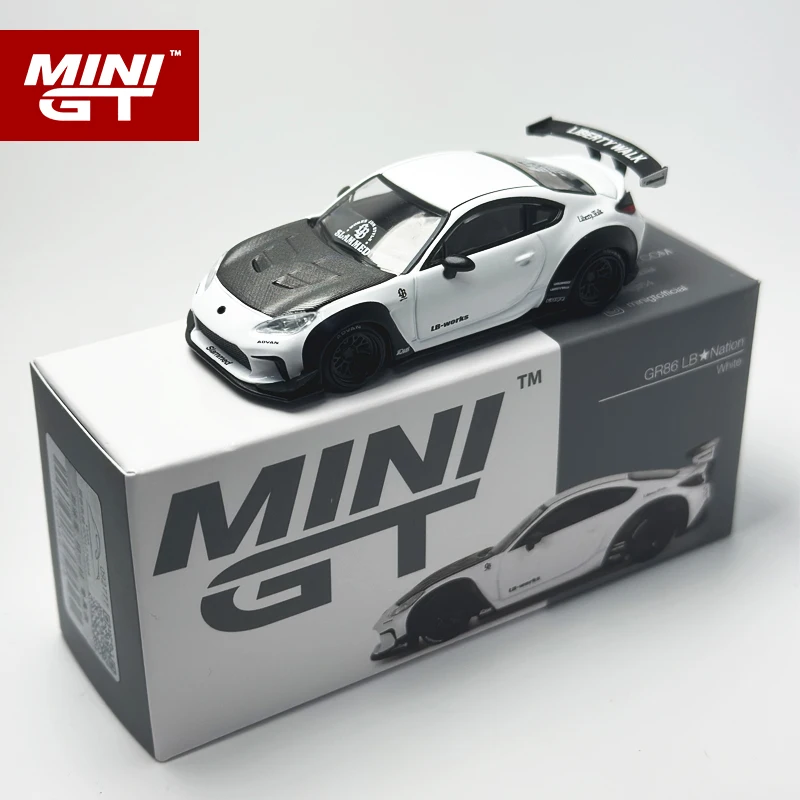 MINIGT 1:64 White GR86 LB★Nation  alloy car model 769