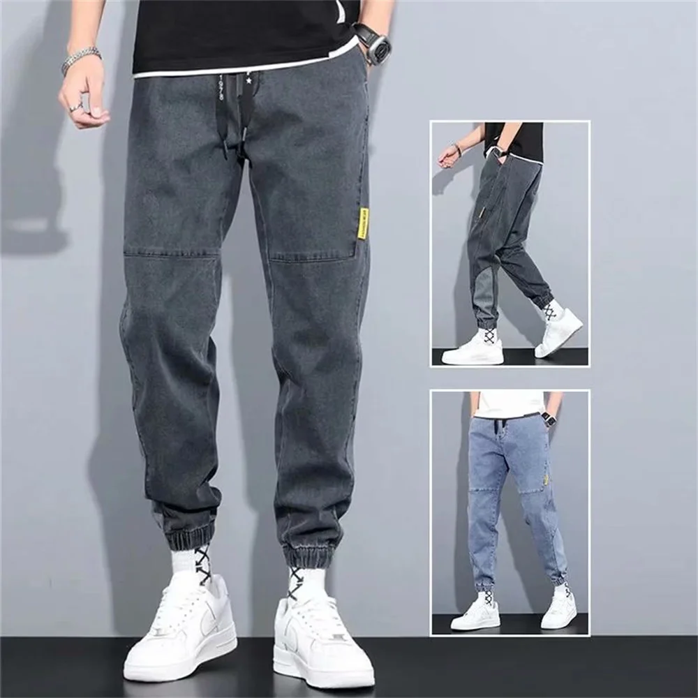 Spring Summer Black Blue Cargo Jeans Men Streetwear Denim Jogger Pants Men Baggy Harem Jean Trousers PANT MEN M-4XL