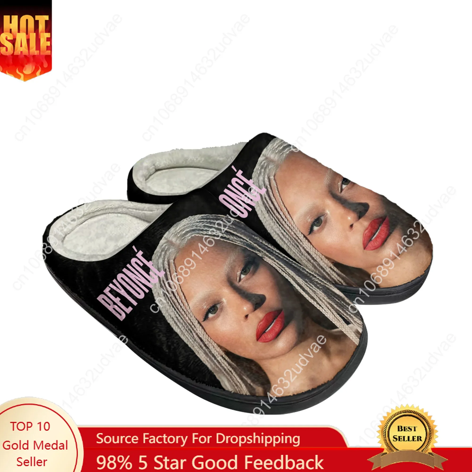 

Beyoncé Cotton Slippers High Quality Mens Womens Youth Boy Girl Plush Bedroom Keep Warm Shoes Customized Thermal Slipper