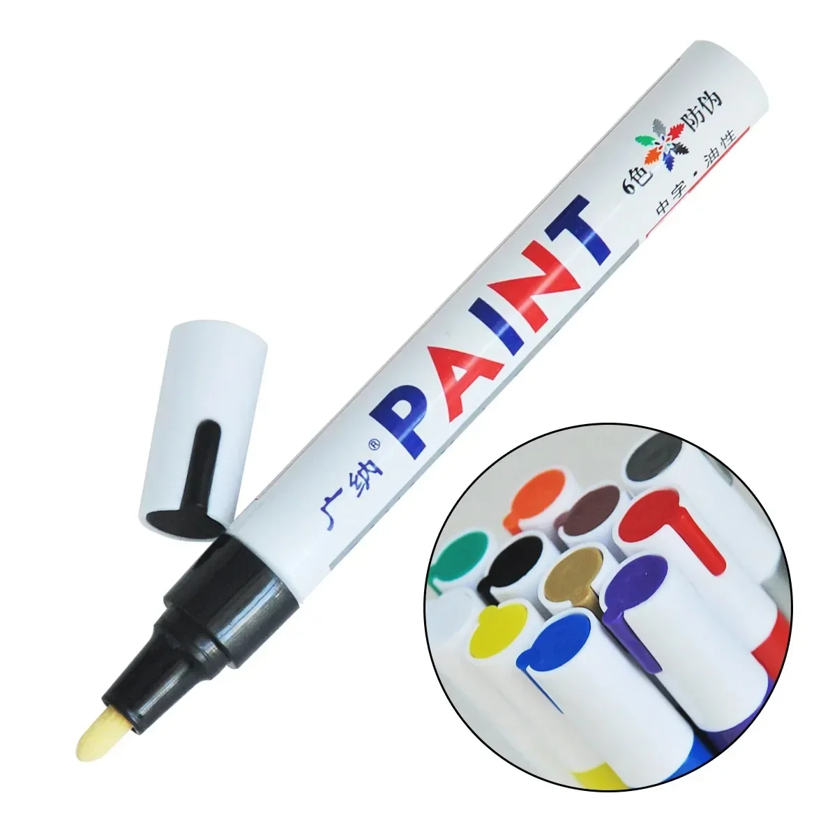 1pcs Color Waterproof Cars Wheel Tire Oily Mark Pen Auto Rubber Tyre Paint Pen Cd Metal Permanent Paint Marker Graffiti Touch Up