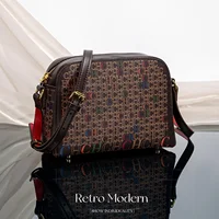 Bolso de mano clásico de lujo para mujer, bolso de hombro cuadrado con estampado de PVC, bolso de diseñador a la moda para mujer