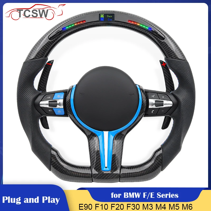 

LED Style Car Steering Wheel Blue for BMW F07 F10 F11 F18 F20 F06 F12 F13 F01 F02 F03 F30 F90 F91 F92 F93 E90 E91 E92 E93 E70