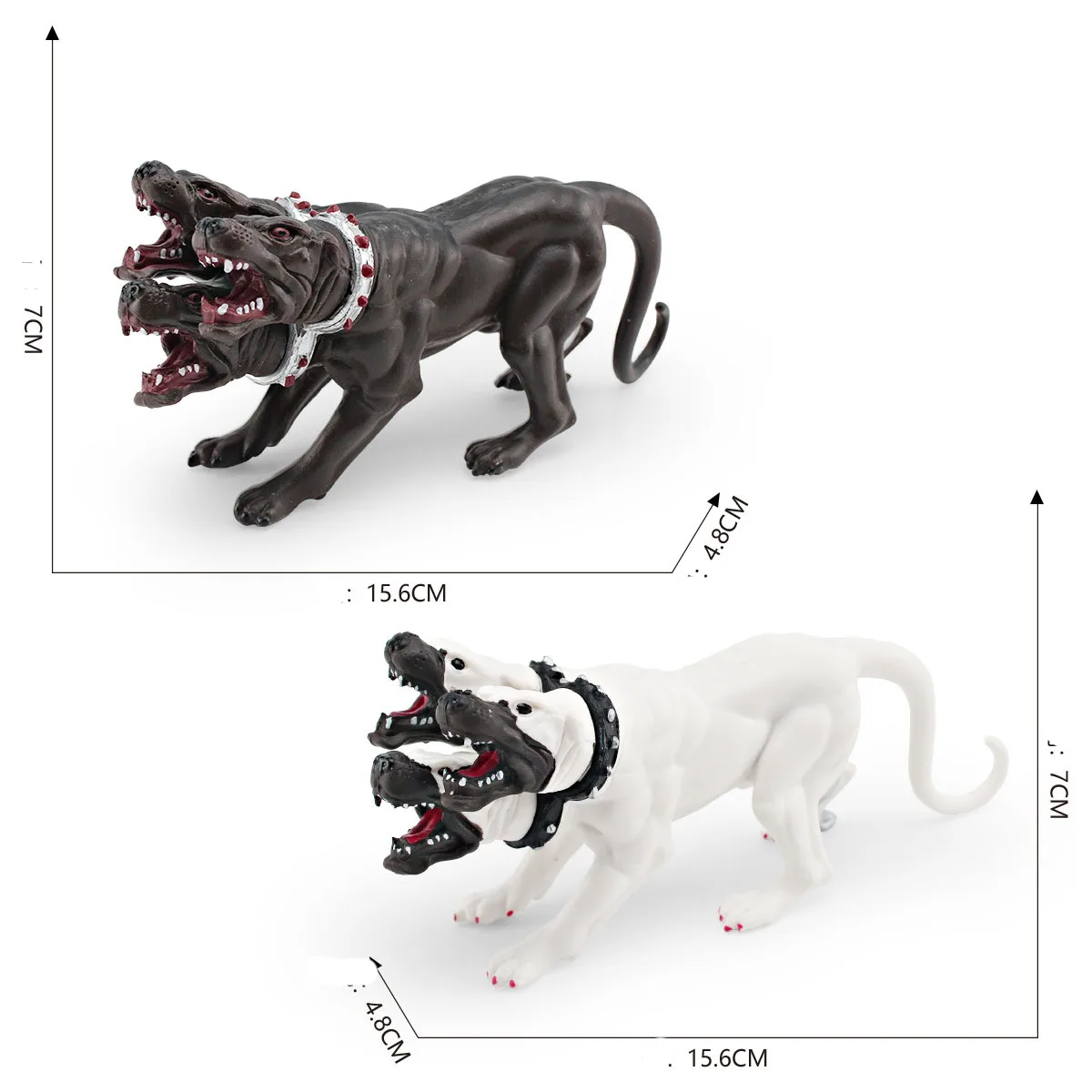 Europese Mythologie Hel Driekoppige Hond Beeldjes Dierenfiguur Tuin Home Decor DIY Miniaturen Rekwisieten