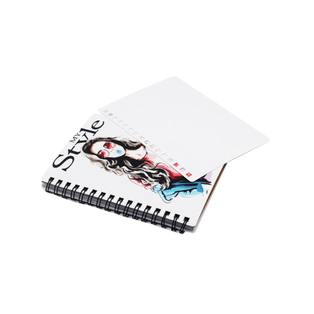 5pcs Pack Blank Diary Notebook Sublimation Spiral Notebook With Memo Pad