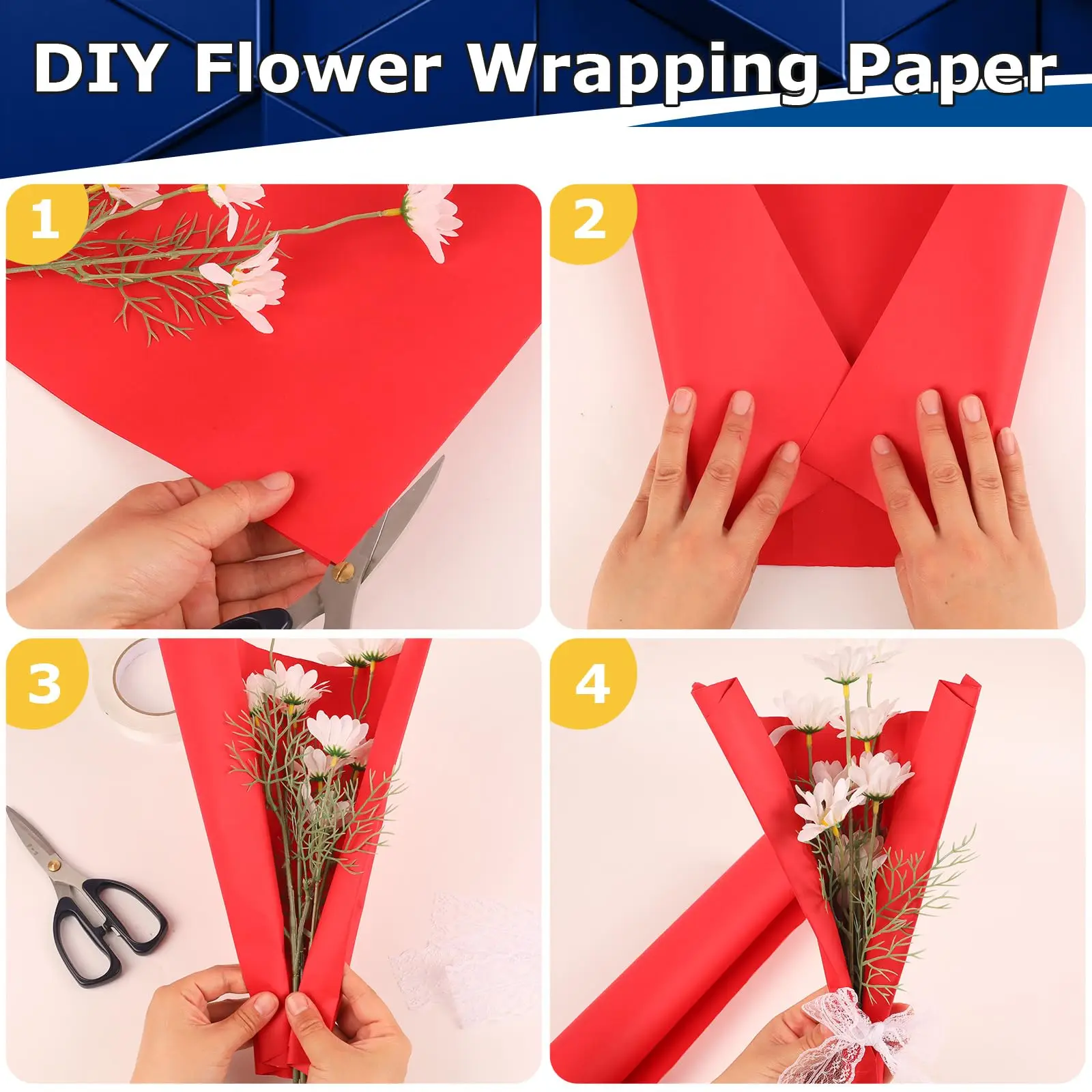 Brown kraft paper rolls, craft paper, wrapping paper for bulletin board rolls Art Craft Flower bouquet Flower table cover poster