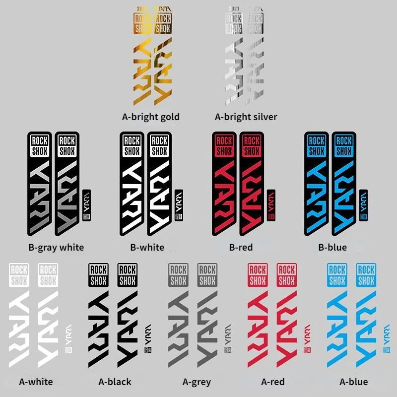 Rockshox Bicycle Front Fork Sticker Mountain Road Bike Front Fork Decals Cycling Waterproof Decorative Sticker Cycle Accessories