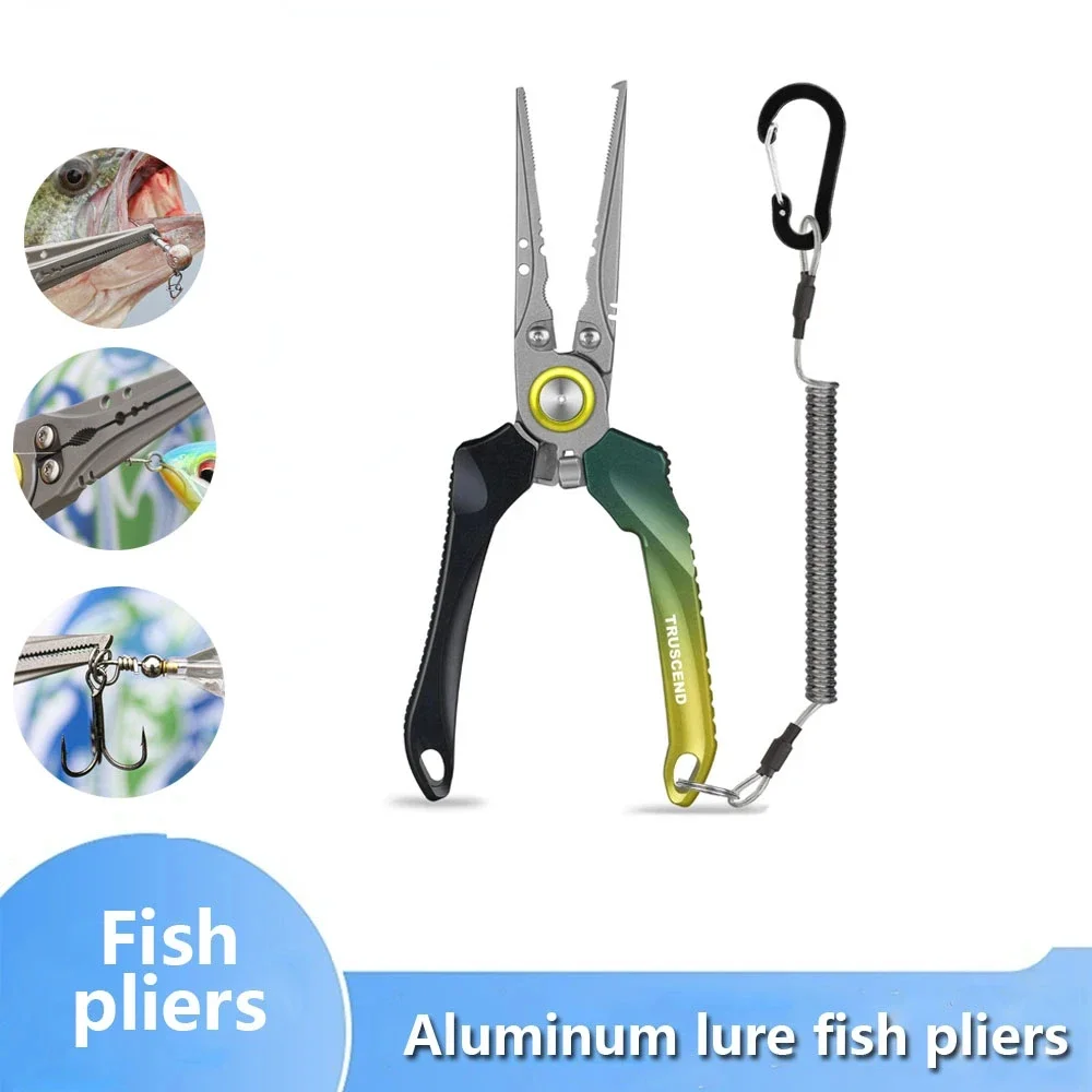 Fishing cutter, multi-functional aluminum alloy Lure pliers, fish controller, clamp fish hook, fish clipping, fishing rod holder