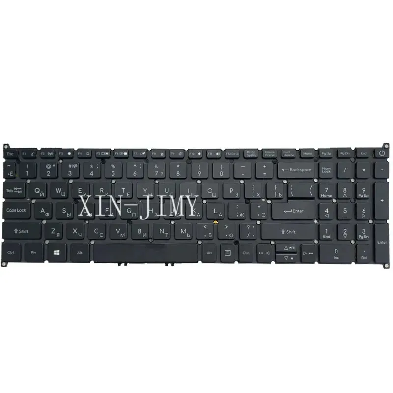 

Русская клавиатура для ноутбука с подсветкой для Acer Aspire 7 A715-74G A715-75 A715-75G N17C2 N19C5, черная, без рамки, новая