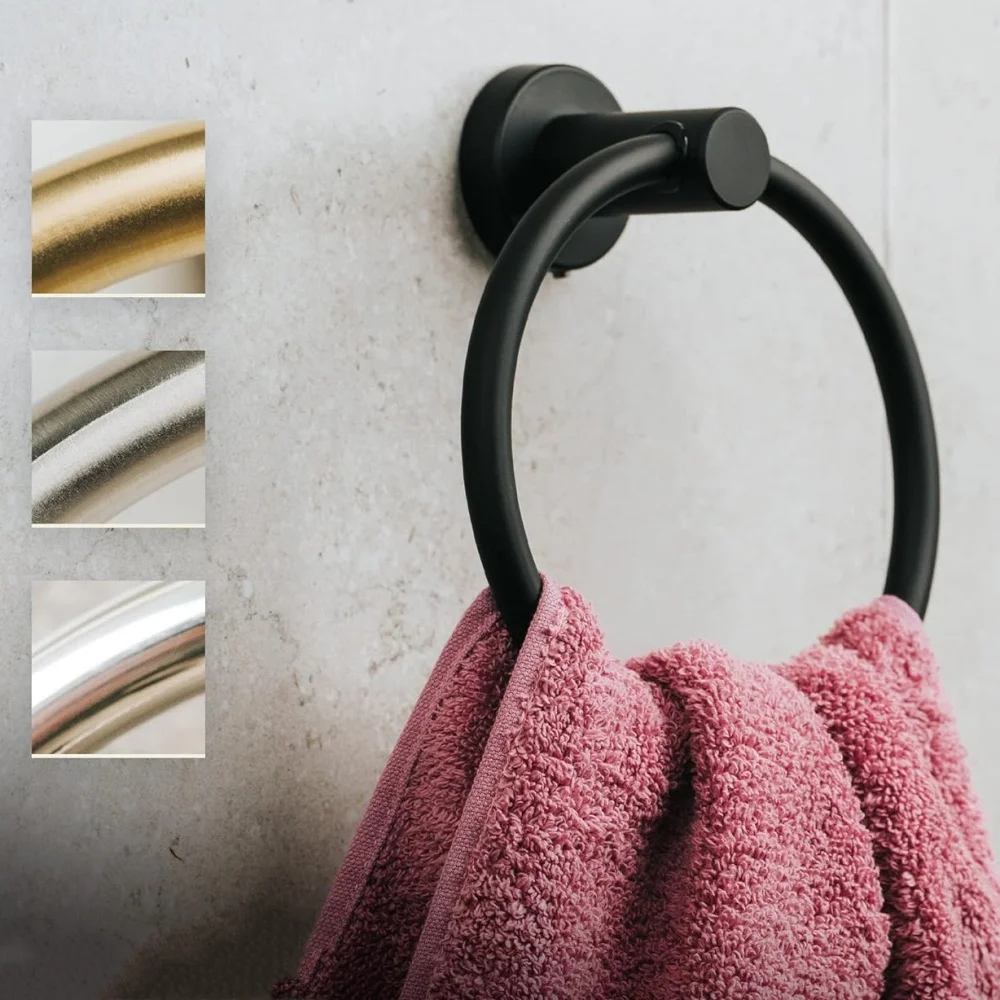 

Кольцо для полотенец, современный держатель для полотенец для рук на стену, вешалка для полотенец из нержавеющей стали SUS304, круглая вешалка для полотенец для ванной комнаты, вешалка для полотенец