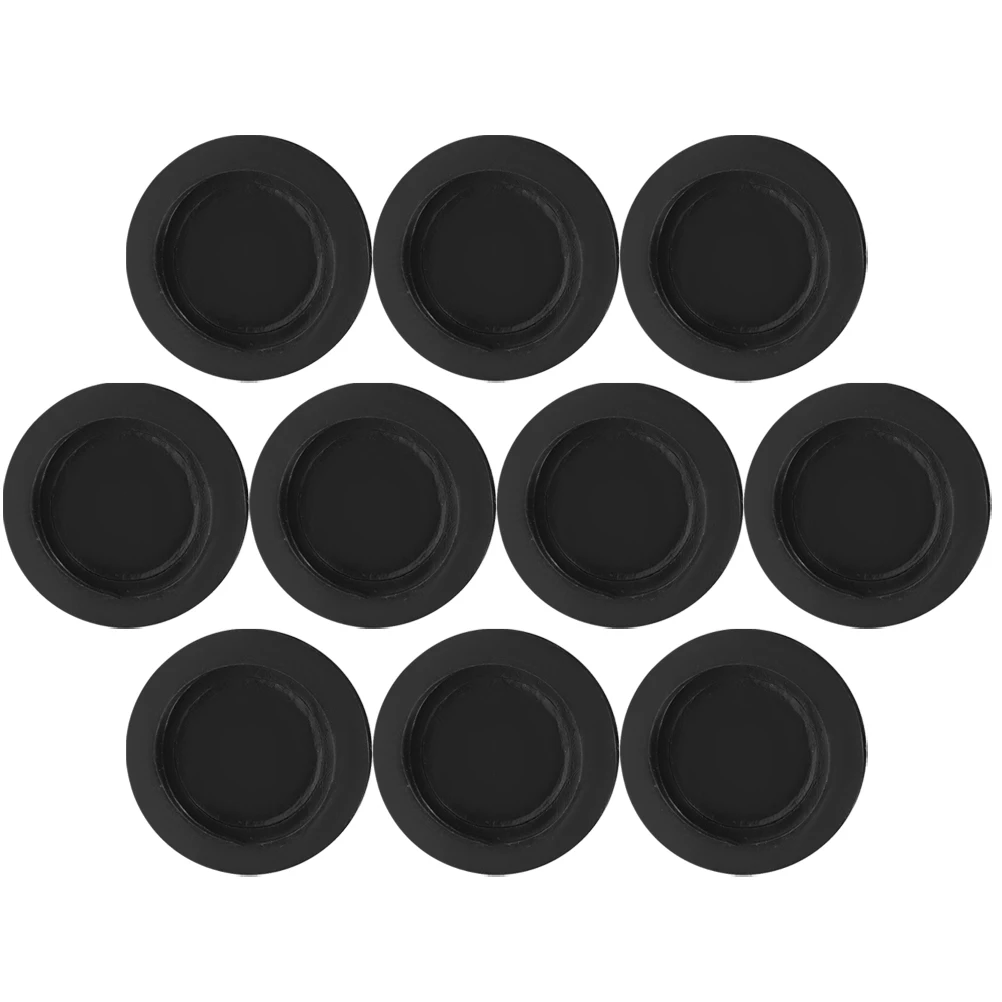 

10 Pcs Piggy Bank Closure Plug Round Rubber Bottom Cover Stopper for Portable Black Cash Child
