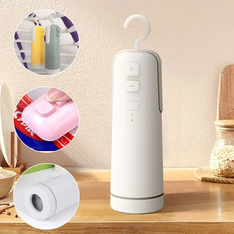 Máquina de sellado al vacío portátil para envasado de alimentos, Mini sellador de bolsas, sellador de calor de mano, máquina de sellado de bocadillos de alimentos