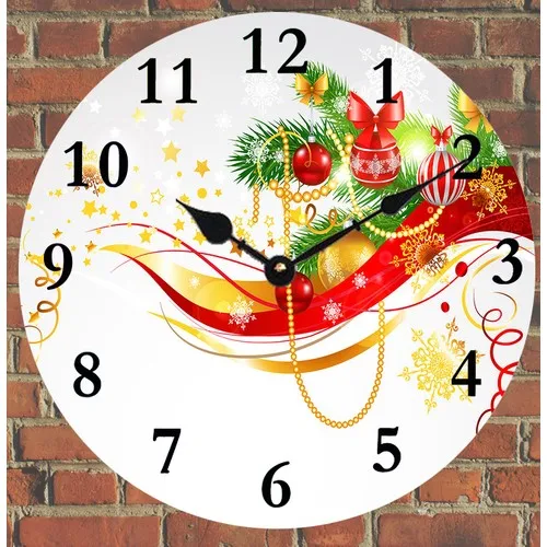 Markakanvas Wood Round New Year Wall clock