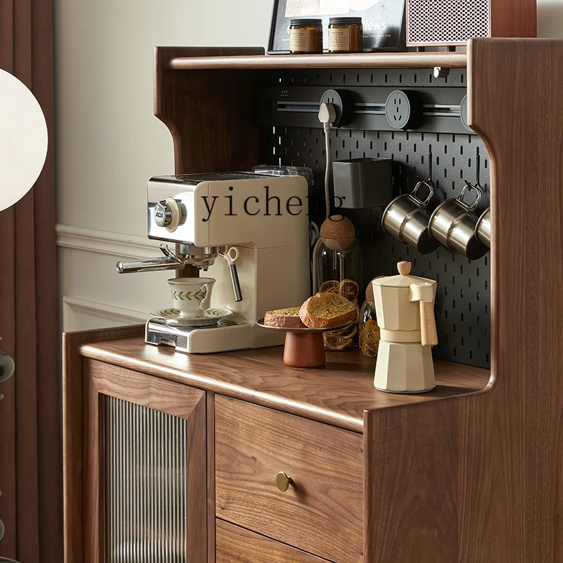 XL dining side cabinet, all solid wood locker, living room storage cabinet, household integrated coffee machine side cabinet