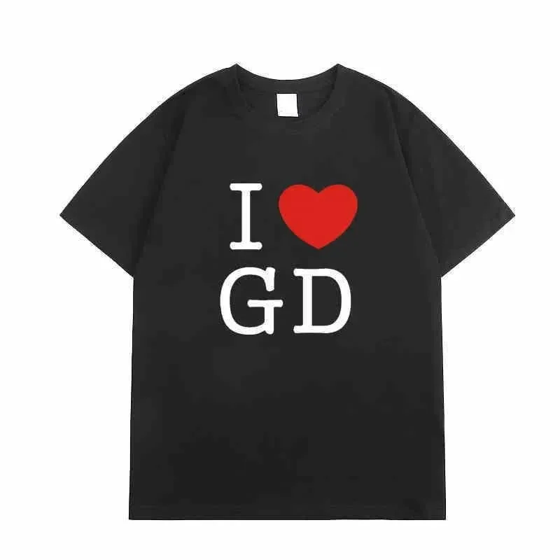 

Summer T-shirt Tour Men's and Women's Short-sleeved T-shirts Are Fashionable I Love GD's Multiple Matching Outfits