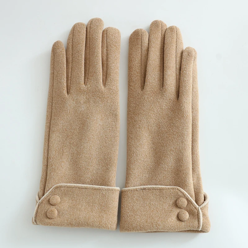 1 paio di guanti caldi da donna adatti per donna, con fodera in pile, antivento e resistenti al freddo, disponibili in più colori