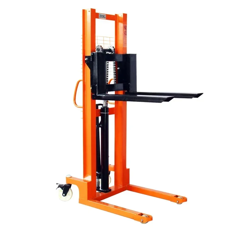 

Manual hydraulic forklift 1/2 ton hand push stack high forklift 3 tons and a half electric small lifting cattle