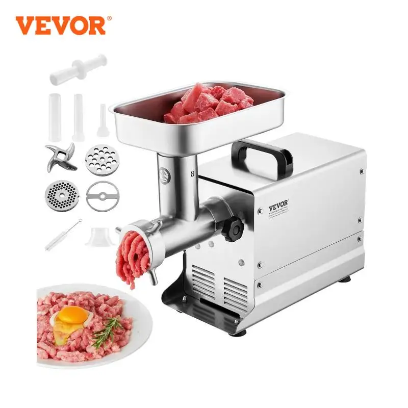 VEVOR size 5-32 Meat Grinder Effective Sausage Maker Stainless Steel Commercial Meat Mincer for Kitchen Restaurant