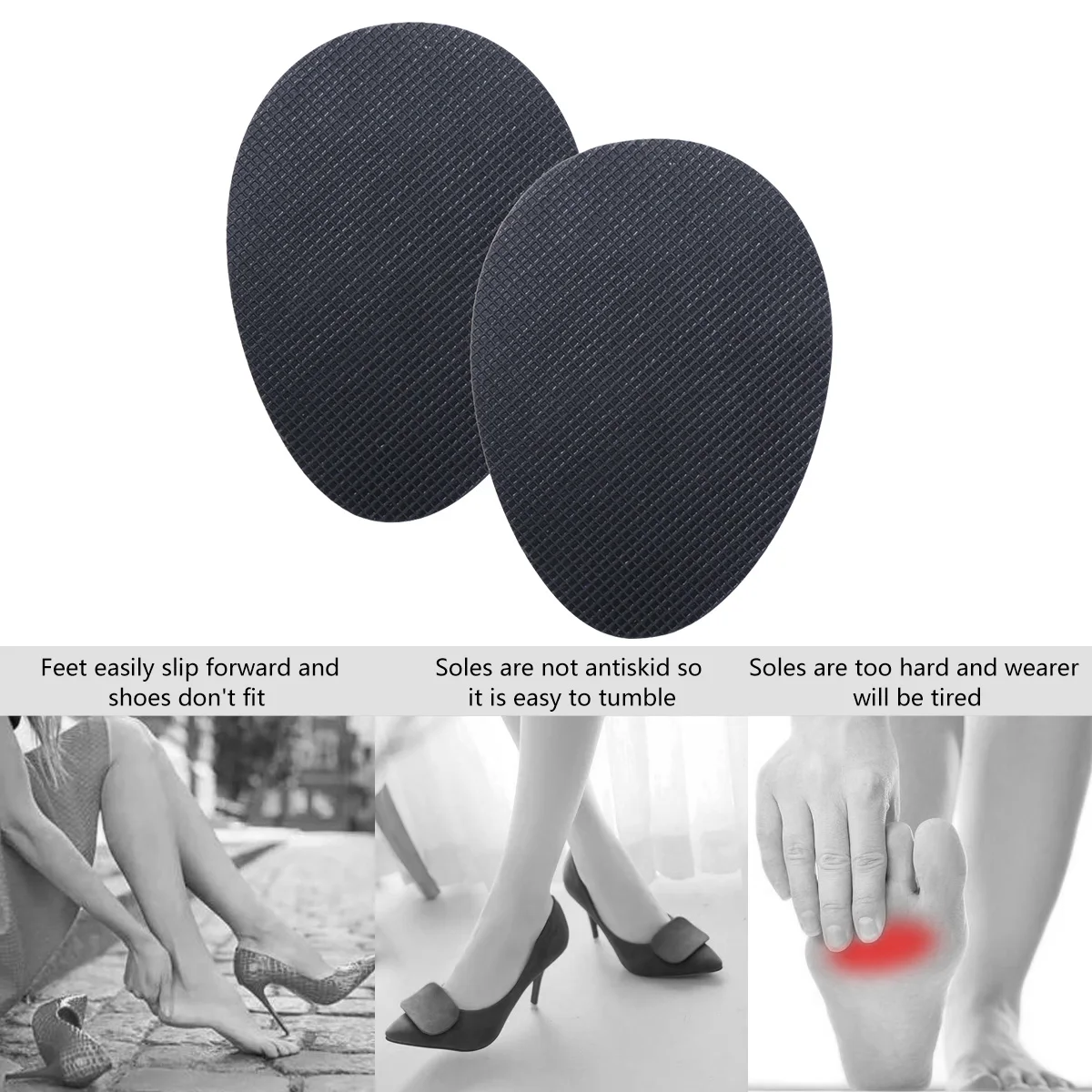 

10 Pairs Anti-slip Self-adhesive High Heel Non-slip Shoe Pads for Ladies Men Shoes for Sandals
