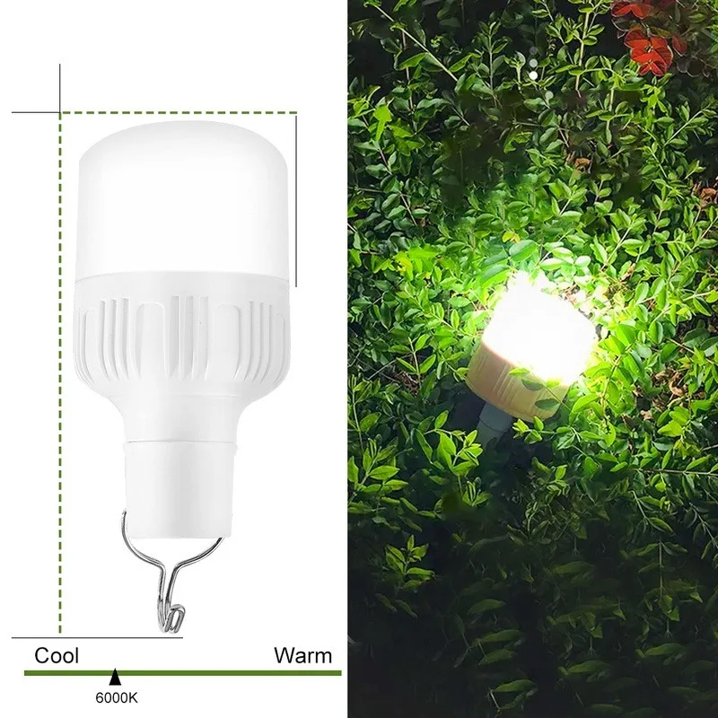 Outdoor LED Camping Lamp Portable USB Rechargeable Emergency Lights Hanging Lanterns for Hiking Fishing Night Light Lamp