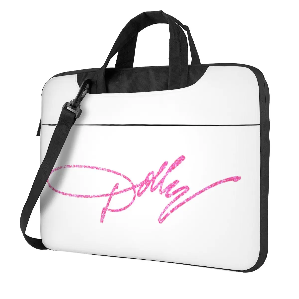 

Dolly Parton Pink Sparkle Crossbody Laptop Bag Case Computer Bag Resistant Protective Notebook Pouch for Macbook Pro Lenovo