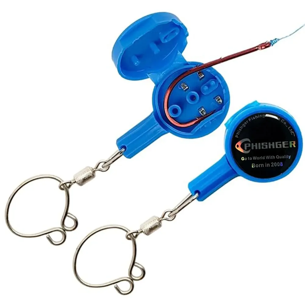 PHISHGER Fishing Knot Tying Tool Protect from Fish Hooks Tie Easily Gadgets Fly Lure Ice Beginner Anglers Accessories ABS Cover