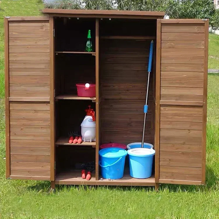 2026 organize tools shoe cabinet outdoor Garden Courtyard Balcony wood Large storage Locker Tool box shed cleaning collection sh