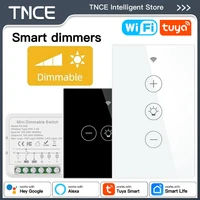TNCE Tuya WIFI atenuador de luz UE/EE. UU. Ajuste de brillo LED atenuador módulo de interruptor vida inteligente Control de voz Alexa Google Home