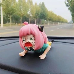 SPY X FAMILY Anya Forger Kawaii Funny Anime Figure Falling Crying PVC Model Statue Car Decoration Children's Toy Gifts