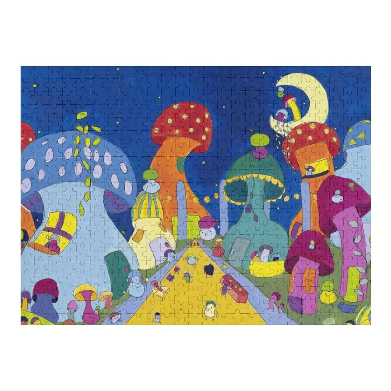 

party on mushroom street Jigsaw Puzzle Customized Photo Photo Name Wooden Toy Wood Adults Puzzle
